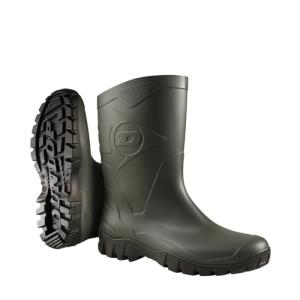 DUNLOP Green Waterproof Calf High Rain Boots