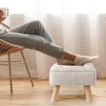 Cream Boucle Teddy Storage Ottoman Foot Stool
