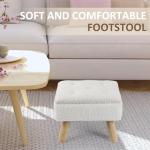 Cream Boucle Teddy Storage Ottoman Foot Stool