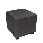 Requena Storage Ottoman Pouffe - Linen Dune Grey