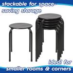 Harbour Housewares White Stackable Metal Stool