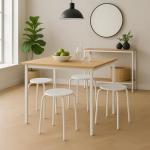 Harbour Housewares White Stackable Metal Stool