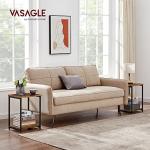Set of 2 Rustic Industrial Side Tables