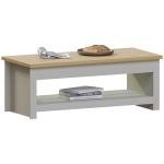 Arlington Grey Coffee Table with Storage Shelf