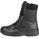 Black Leather Combat Boots - Savage Island, Size 10