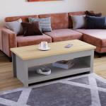 Arlington Grey Coffee Table with Storage Shelf