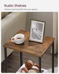 Set of 2 Rustic Industrial Side Tables