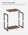 Set of 2 Rustic Industrial Side Tables
