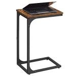 VASAGLE Industrial C-Shaped Side Table in Rustic Brown