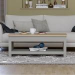 Arlington Grey Coffee Table with Storage Shelf