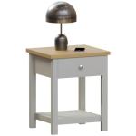 Arlington Grey 1-Drawer Side Table for Living Room