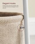 Modern Round Side Table with Fabric Basket