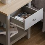 Arlington Grey 1-Drawer Side Table for Living Room