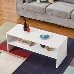 Stylish White 2-Tier Coffee Table for Any Room