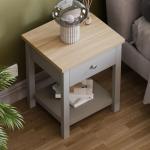 Arlington Grey 1-Drawer Side Table for Living Room
