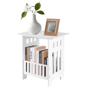 Small White Side Table for Living Room and Bedroom