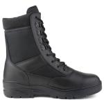 Black Leather Combat Boots - Savage Island, Size 10