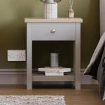 Arlington Grey 1-Drawer Side Table for Living Room