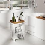 Small White Side Table for Living Room and Bedroom
