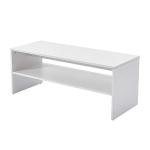Stylish White 2-Tier Coffee Table for Any Room