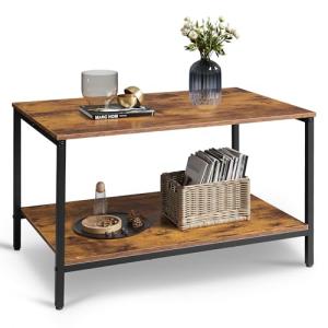 WLIVE Modern Wooden Coffee Table with Storage