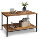 WLIVE Modern Wooden Coffee Table with Storage