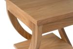 Tall 3-Tier Solid Oak Side Table with Storage