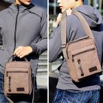 Stylish Large Canvas Crossbody Bag for Men
