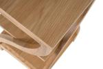 Tall 3-Tier Solid Oak Side Table with Storage