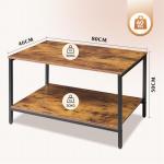 WLIVE Modern Wooden Coffee Table with Storage