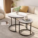 Nesting Coffee Table Set with Metal Frame