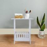 Small White Side Table for Living Room and Bedroom