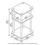 Furinno 3-Tier Turn-N-Tube Side Table
