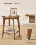VASAGLE Small Square Side Table with Shelf