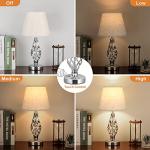 Set of 2 Touch Table Lamps with USB Ports