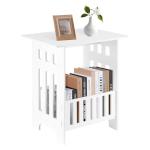 Small White Side Table for Living Room and Bedroom