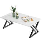 Stylish Low Coffee Table with Steel Frame