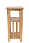 Solid Oak Small Side Table with Storage