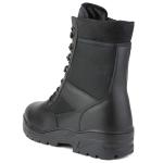 Black Leather Combat Boots - Savage Island, Size 10