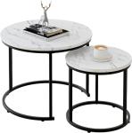 Round Nesting Coffee Tables Set for Small Spaces