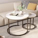 Nesting Coffee Table Set with Metal Frame