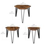 Set of 3 Industrial Nesting Coffee Tables