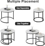 Nesting Coffee Table Set with Metal Frame