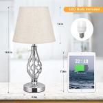 Set of 2 Touch Table Lamps with USB Ports