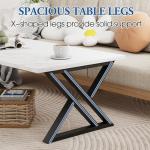 Stylish Low Coffee Table with Steel Frame
