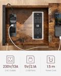 Slim Side Table with Charging Station and Storage