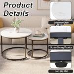 Round Nesting Coffee Tables Set for Small Spaces