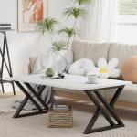 Stylish Low Coffee Table with Steel Frame