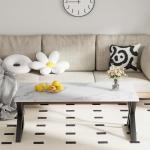Stylish Low Coffee Table with Steel Frame