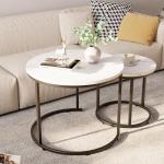 Round Nesting Coffee Tables Set for Small Spaces